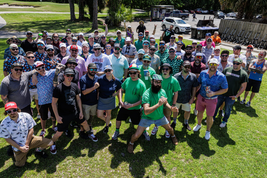 Photo of a group of people in golfing outfits from Golf Wars 2025 tournament.